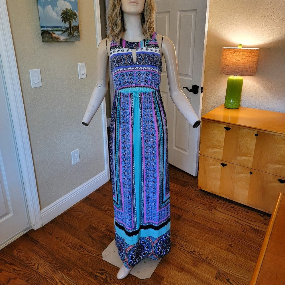 Soma Cultured Scarf Keyhole Maxi Dress Size XS S NWTs
